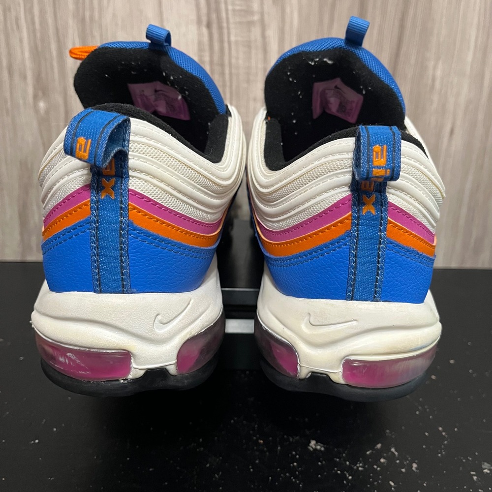 Nike Air Max 97 Active Fuchsia White Orange Men's Size 13 CW6992-100 Multicolor - Picture 5 of 10